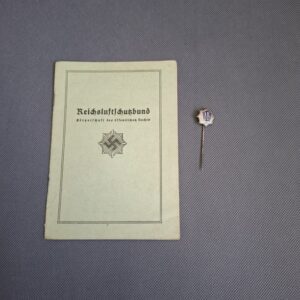 Členský průkaz RLB (Reichsluftschutzbund) s odznakem